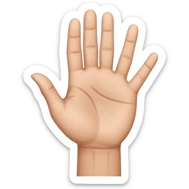 haz una mano que sea así 👇🏽 pero al revés sticker