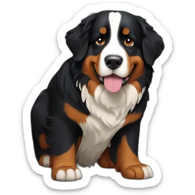 bernese mountain dog on a tunnel sticker