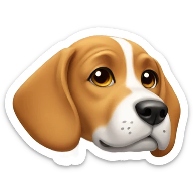 Beagle with love sticker