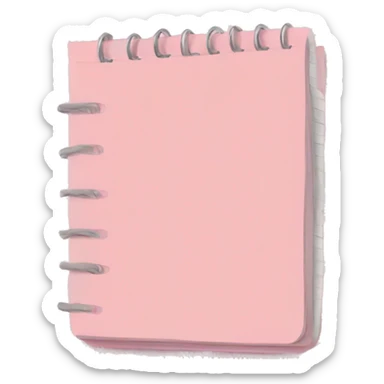 light pink notepad sticker