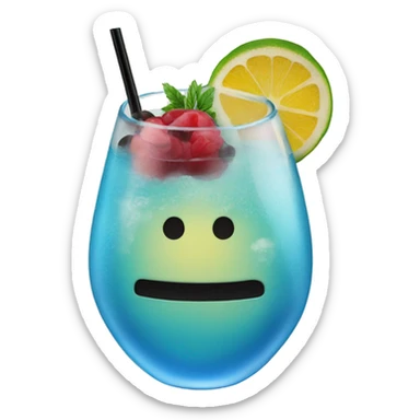 blue lagoon cocktail sticker