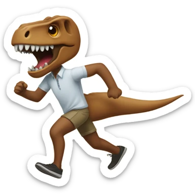 Kevin heart running from a trex sticker