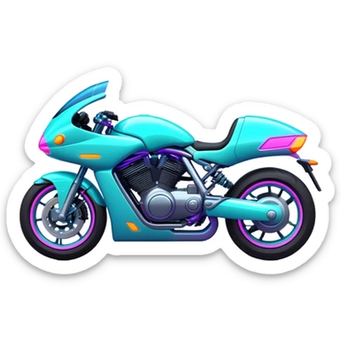 Neon motorcycle sticker
