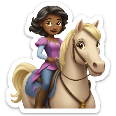 disney princess riding a horse sticker