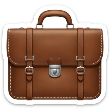 emoji de maletin marron de empleo sticker
