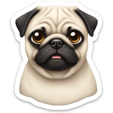 a cute and aesthetic pug sticker