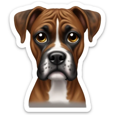 Brindle boxer sticker