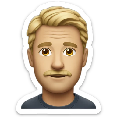 bold man from Denmark sticker