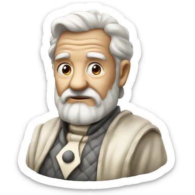 chess king piece old man sticker