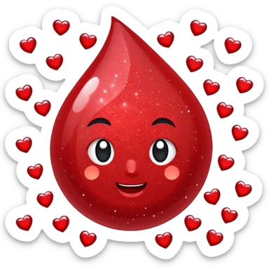 red glitter setor sticker