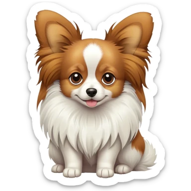 A papillon  sticker