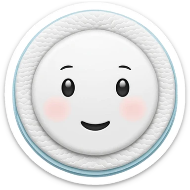 Round Cotton pads sticker