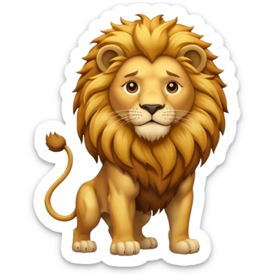 High resolution of a full body lion sticker