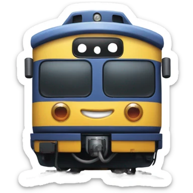 A electric locomotive (With little Kirby eyes on the front of the train) sticker