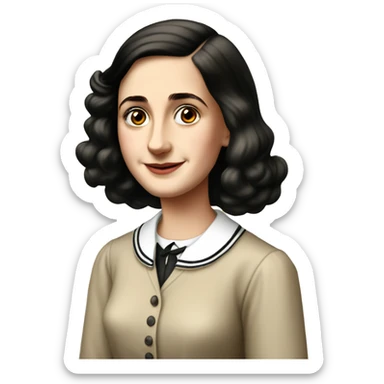 anne frank and her dairy sticker