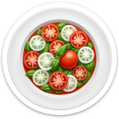 Fai un miscuglio Marinato di pomodoro fresco, cipolla, basilico e origano tutti tagliati  sticker