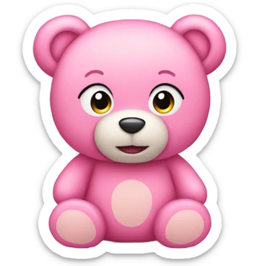 pink teddy bear sticker