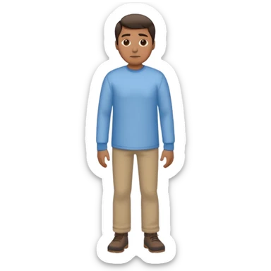 man with a full body and a long-sleeve shirt in the cold sticker