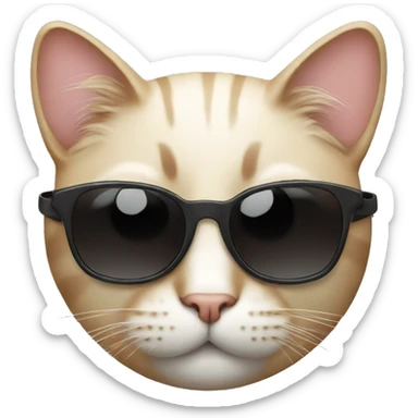Cat with sunglasses sticker