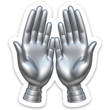 praying metallic hands, no gold sticker