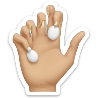 Doit d honneur avec faux ongles sticker