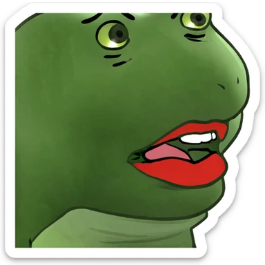 Face in love with lips  sticker