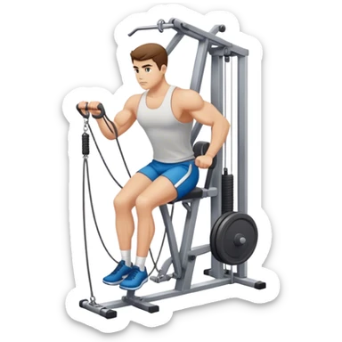 gym cable machine exercise sticker
