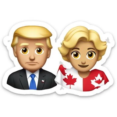 Donald trump and Canada  sticker