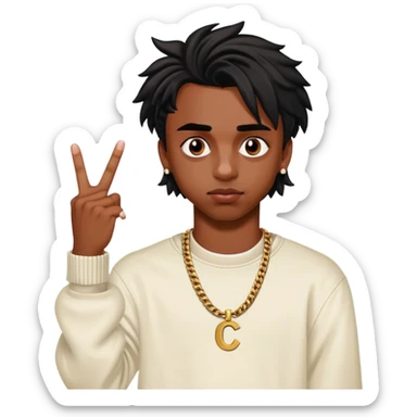 playboi carti giving the middle finger sticker