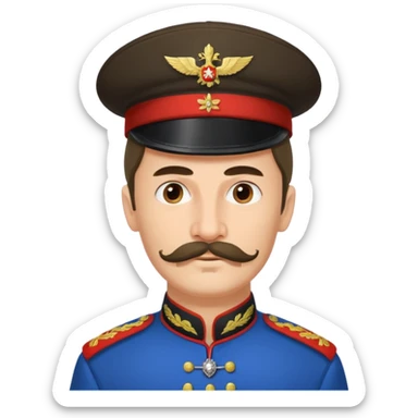 Russian Empire cossack sticker
