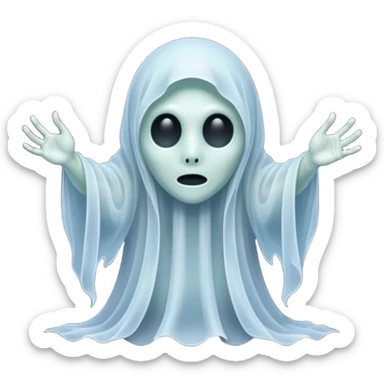 Diaphanous Transparent Ghostly Spectral Ghoul Aesthetic  sticker