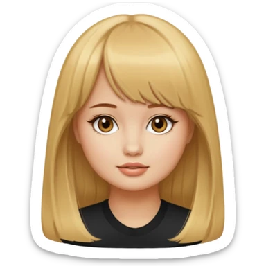 Debby Ryan (golden blonde hair with straight bangs) sticker