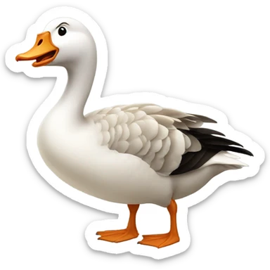 A goose sneezing  sticker