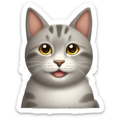 Gato molesto con corona sticker