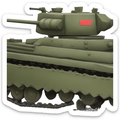 Russian tank 1990 in profile sticker
