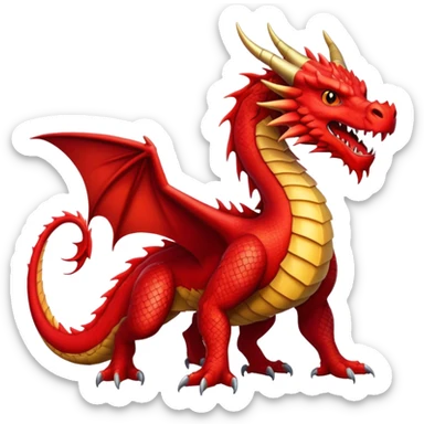 red Dragon Full Body sticker