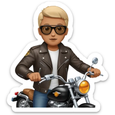 PERSONA MANEJANDO MOTO sticker