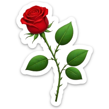 Una rosa roja caminando sticker