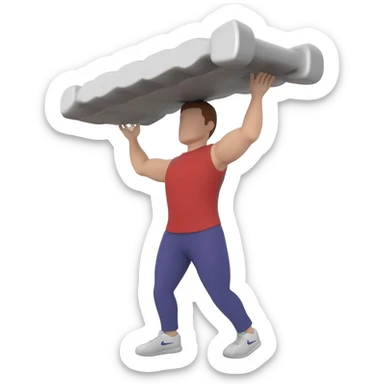 person lifting somthing sticker