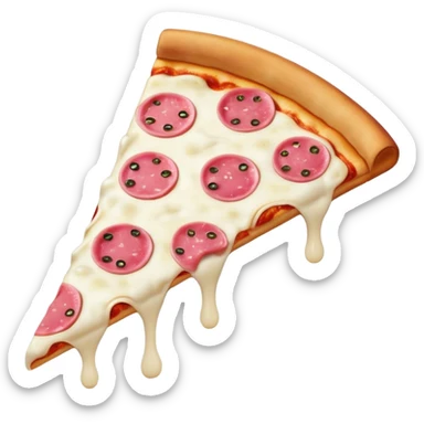 pink pizza slice sticker