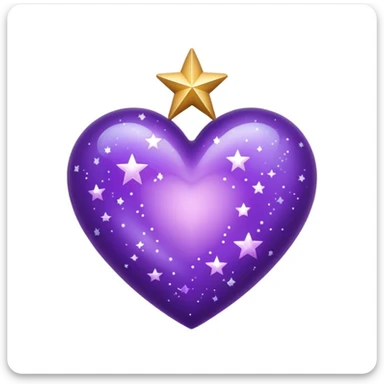 purple heart with a star constellation sticker