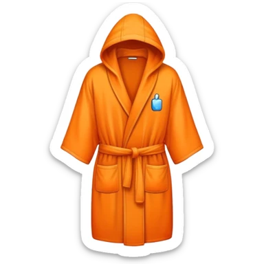 a mobile Phone in a orange robe sticker
