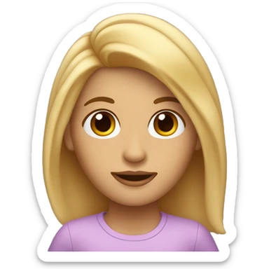 Memoji con el pelo de lado piel clara y ojos cafés oscuros  sticker