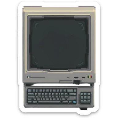 Old computer monitor sticker