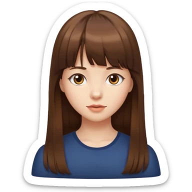 I’m a girl, I have bangs, my hair long until sticker