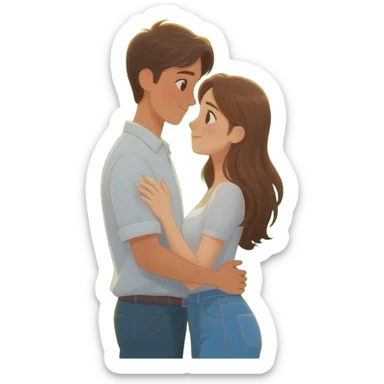 A cute super secret love story that society will never accept with green asthetic sticker