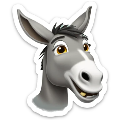 donkey braying sticker