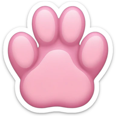 Light pink paw sticker