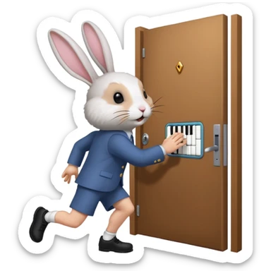 I want the alliance leader to kick me out of the alliance and close the door, so that they both look like rabbits.استیکرش با متن کیبورد باشه sticker