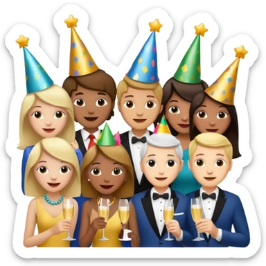 people drink champagne sticker